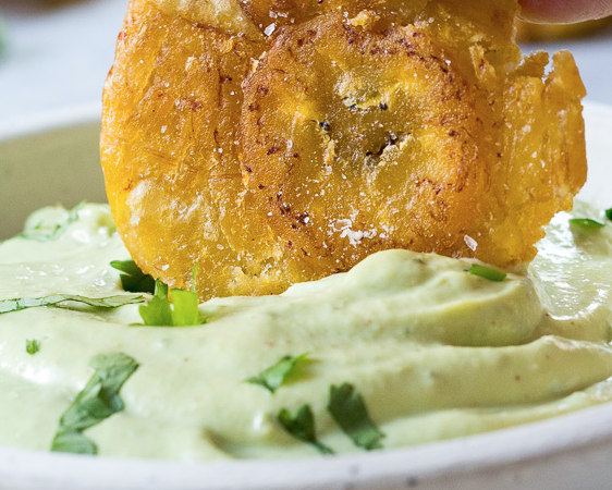 PALEO TOSTONES WITH AVOCADO RANCH DIP 2