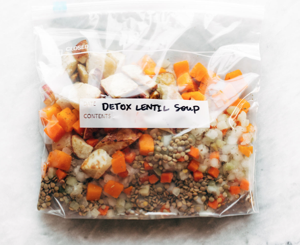 freezer meal detox lentil soup