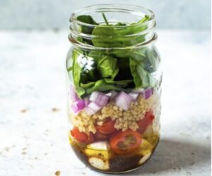 Caprese salad jars